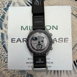 Swatch X Omega Bioceramic Moonswatch Mission To Earthphase Watch